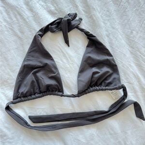 Gray Triangle Bikini Top